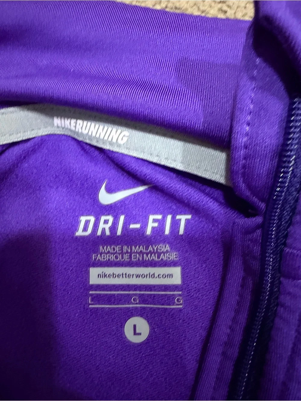 Nike Purple Dri-FIT Running Jacket